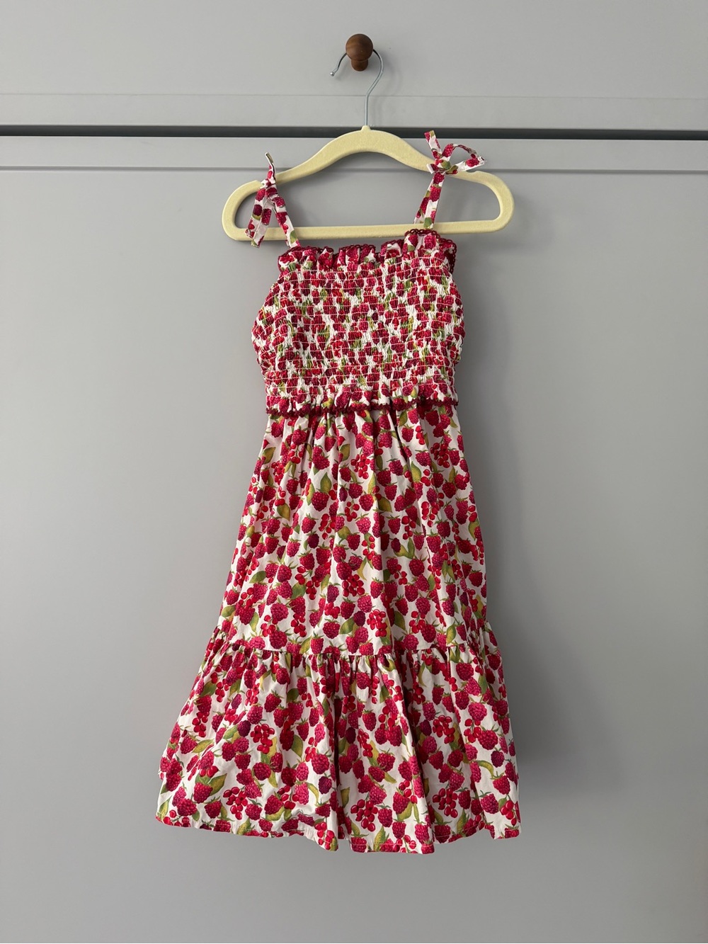 NWOT Crewcuts Girls' Smocked Sundress in Raspberry Burst Print (Size 5)